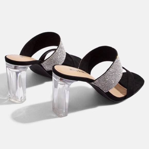 Take 40% Off JustFab Black Sidewalk Slayer Sandals Size 7 NIB - Picture 5 of 7